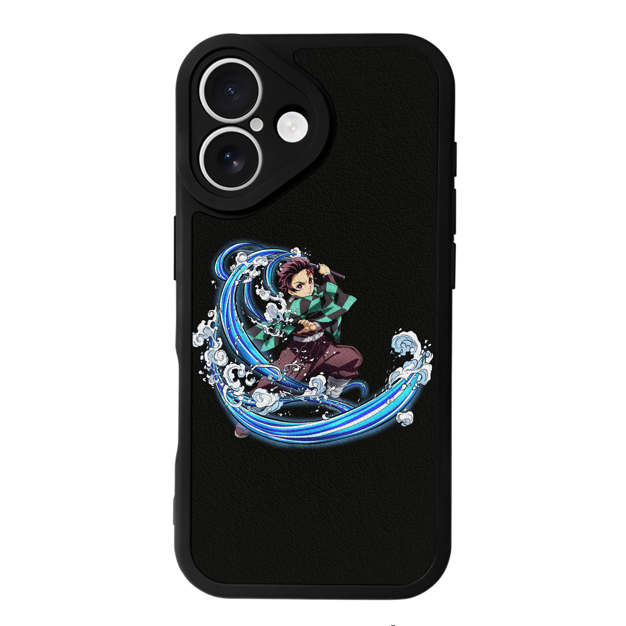 （画像用） 鬼滅の刃 竈門 炭治郎／かまど たんじろう Kamado Tanjirou 【iPhone 16シリーズ対応】シリコンスマホケース（レザー調） 材質：シリコン